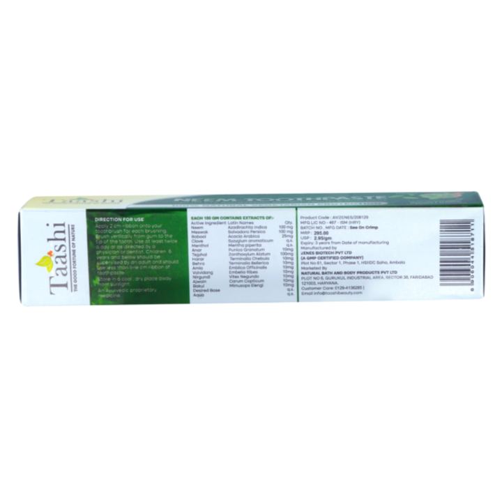 Taashi Neem Toothpaste – 100 g