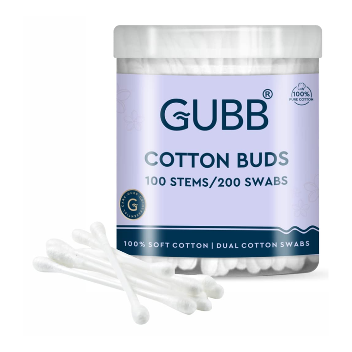 Gubb Paper Stick Cleaning Cotton Ear Buds Swabs (100 Sticks)