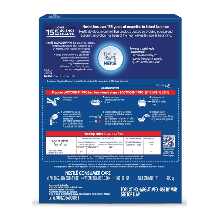 Lactogen Pro 4 Follow-Up Formula -400gm