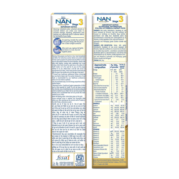 Nestlé NAN EXCELLAPRO Nan Stage 3 Follow-Up Formula -400gm