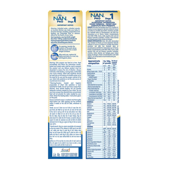 Nestlé NAN PRO 1 Infant Formula - 400gm