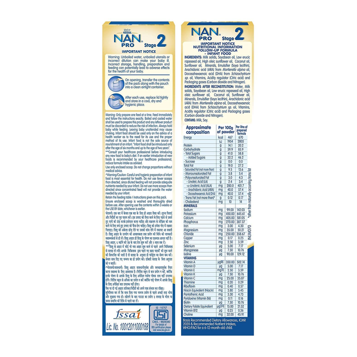 Nestlé NAN PRO 2 Follow-up Formula Powder - 400gm