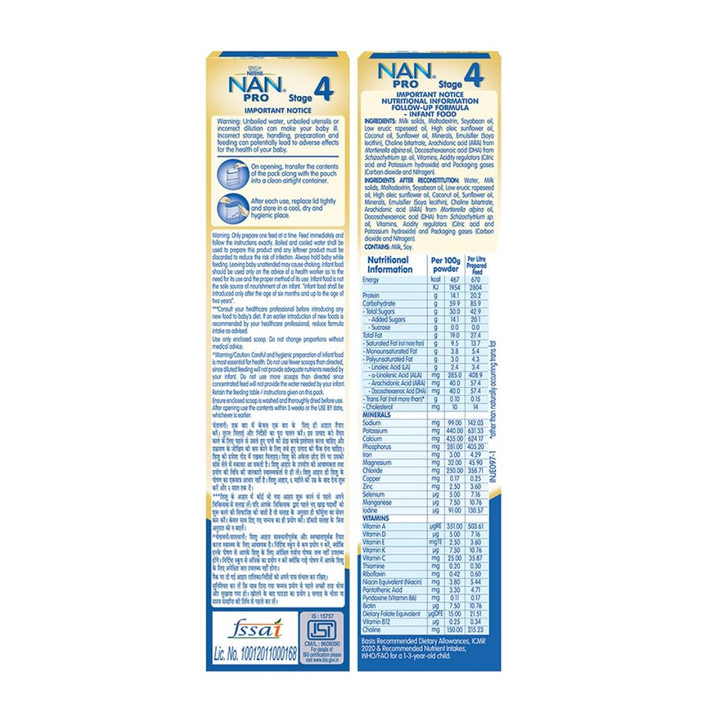 Nestlé NAN PRO 4 Follow-Up Formula-Powder - 400gm