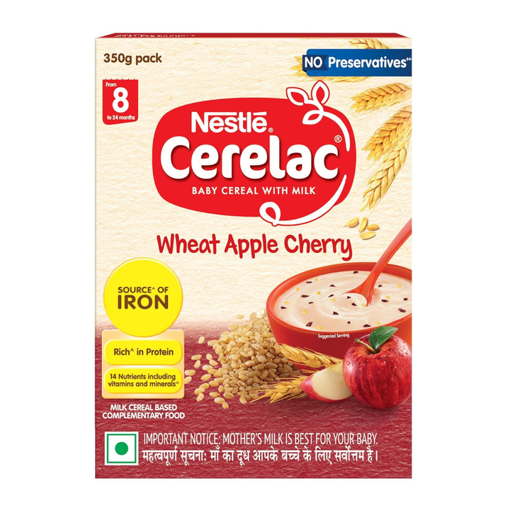 Cerelac Wheat Apple Cherry (Stage-2) - 350gm