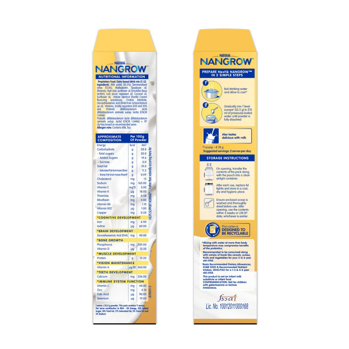 Nangrow Nutritious Milk Drink Powder For Growing Children - 400gm