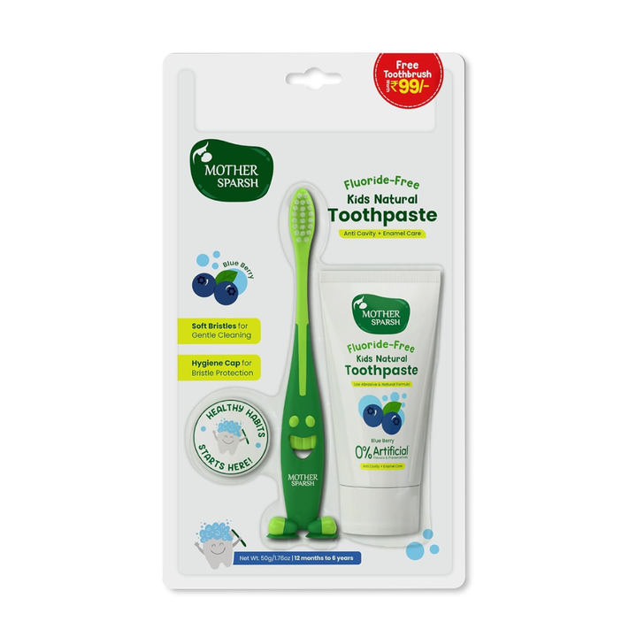 Mother Sparsh Toothpaste for Kids, Blueberry - 50gm