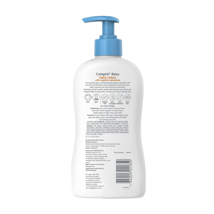 Cetaphil Baby Lotion With Organic Calendula - 400ml