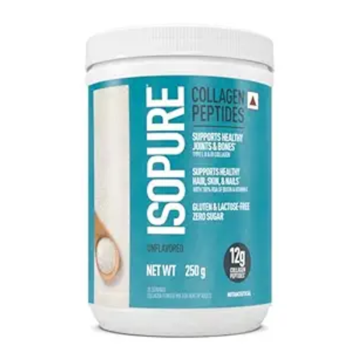 Isopure Collagen Peptides with Biotin & Vitamin E Unflavored Powder Jar - 250gm