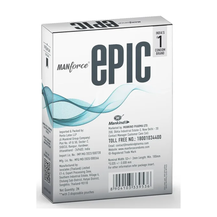 Manforce Epic Thinx Ultra Thin Condoms - 3 count