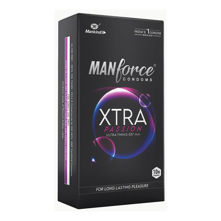 Manforce Xtra Passion Ultra Thin Condoms - 10 Count