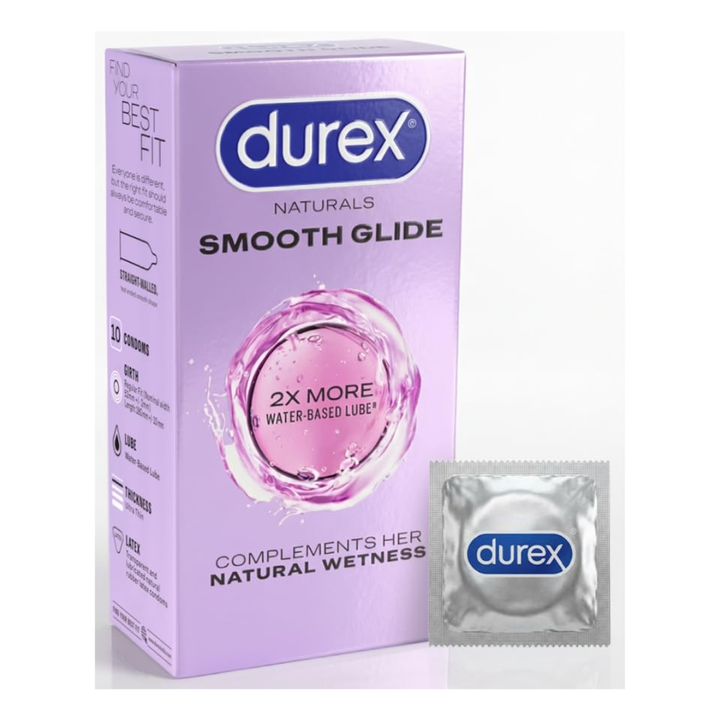 Durex Naturals Smooth Glide Condoms - 10 Count
