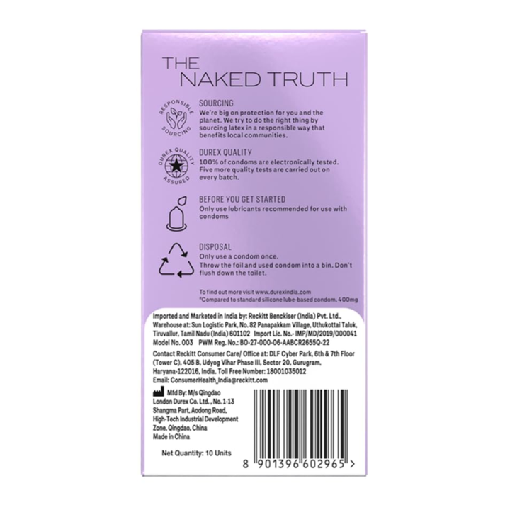 Durex Naturals Smooth Glide Condoms - 10 Count