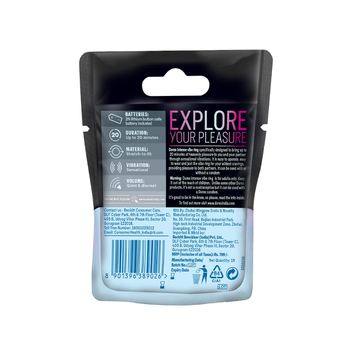 Durex Intense Vibe Ring for Extra Pleasure for Men & Women