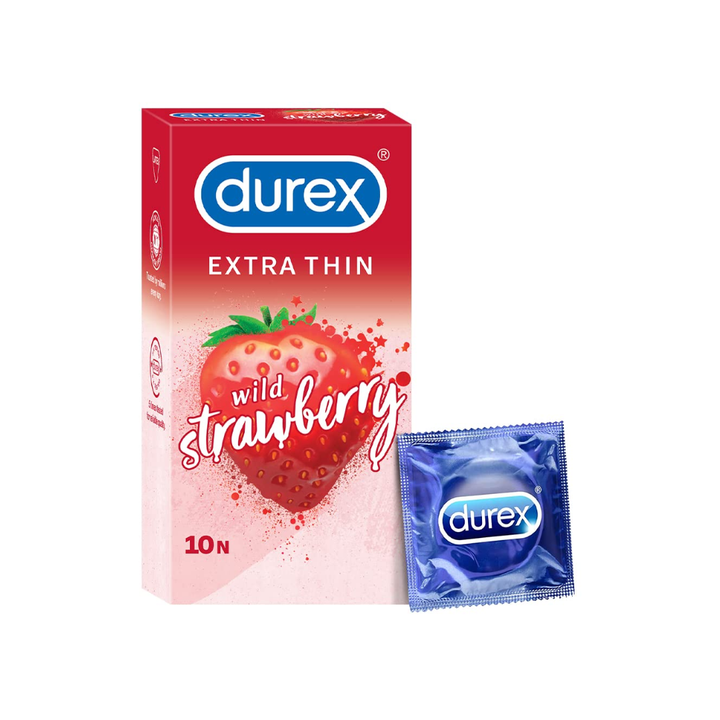 Durex Extra Thin Wild Strawberry - 10 Condoms