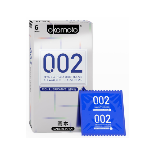 Okamoto 002 Polyurethane Rich Lubricant - 6 Condom