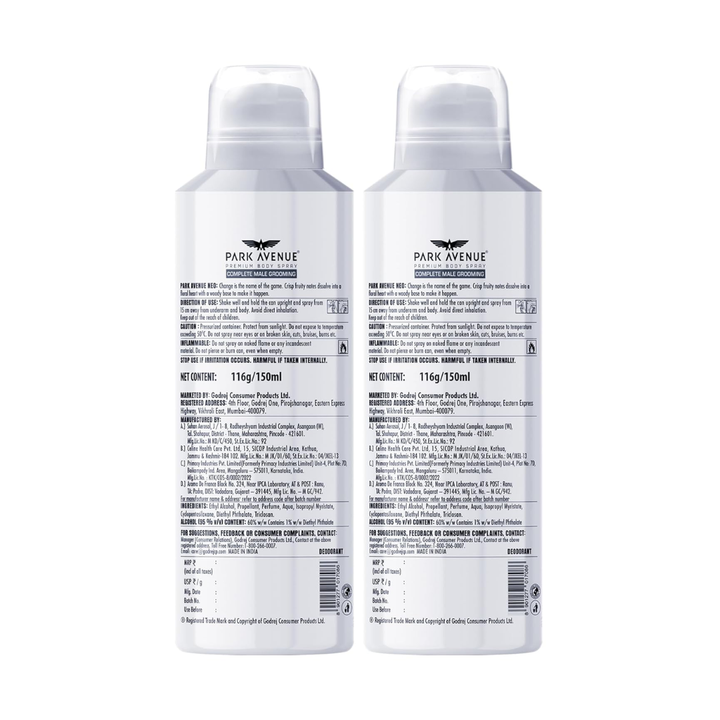 Park Avenue Deo Neo - 2X150Ml